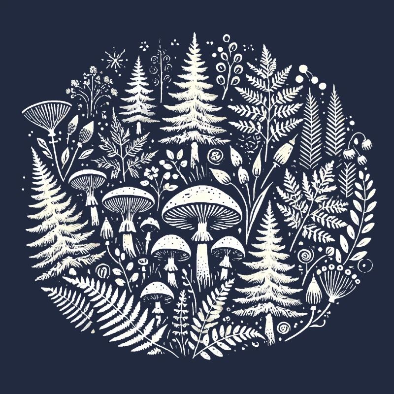 Illustration complexe de la nature de la forêt