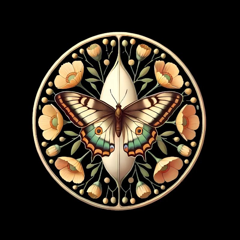 Papillon d’automne avec des accents floraux