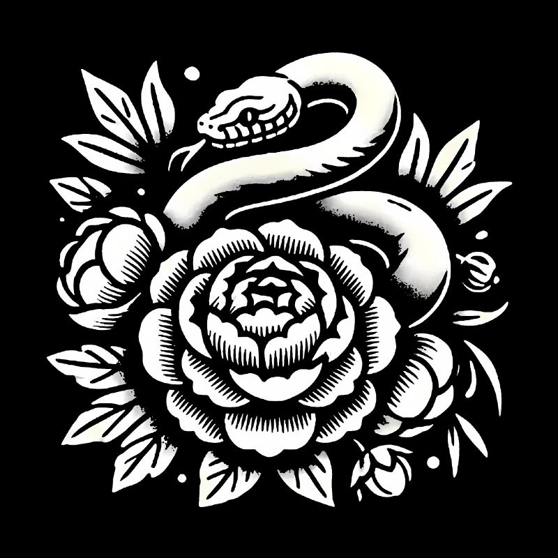Elegantes Schlangenflorales Vektor-Design