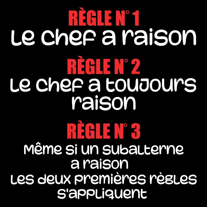 Les regles du chef
