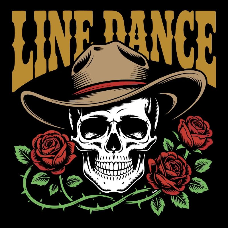 Line Dance Skull & Roses