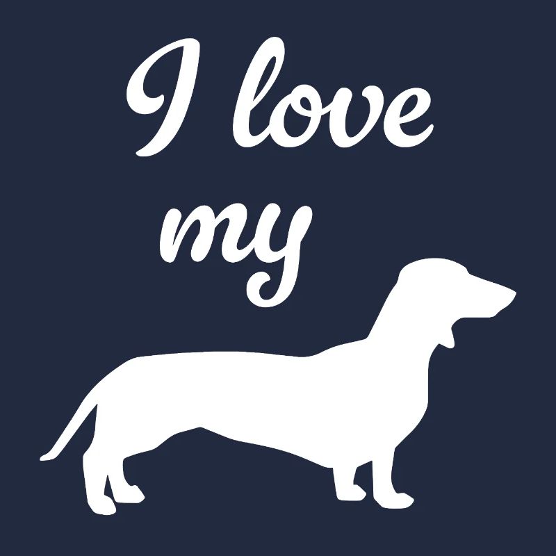 J’adore mon chien teckel, maître éventail, patte de maîtresse
