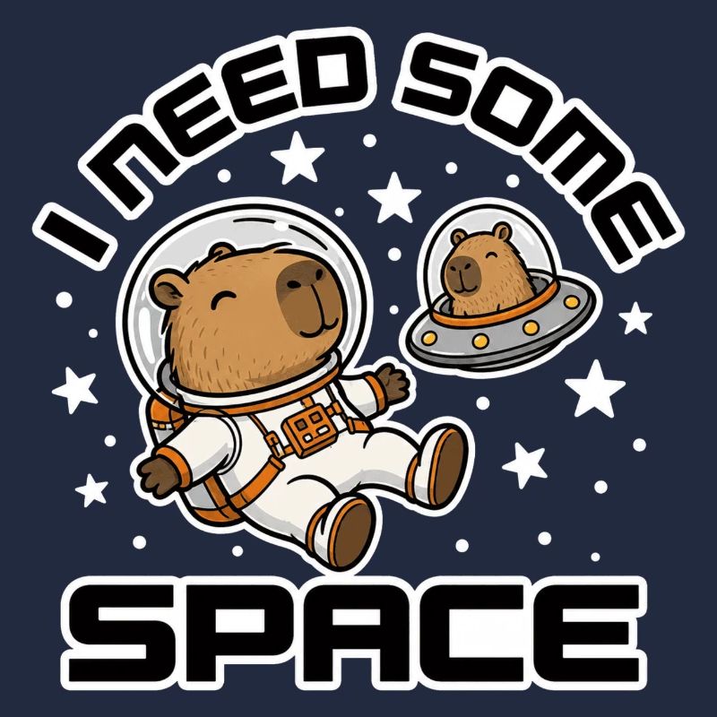 I Need Some Space - Funny Capybara Astronaut