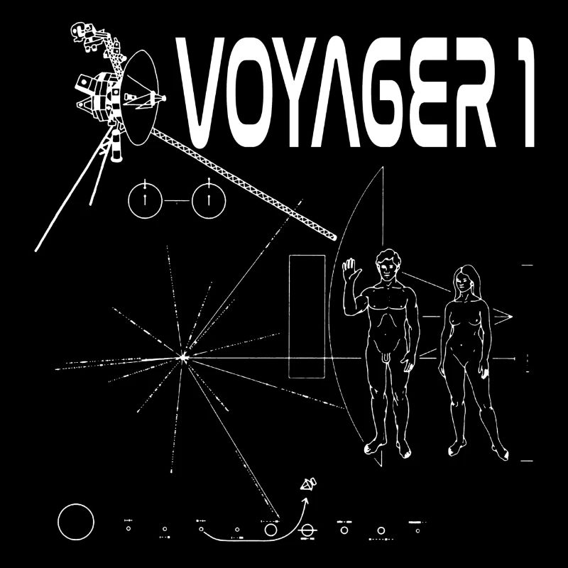 Sonde spatiale voyager 1 blanche