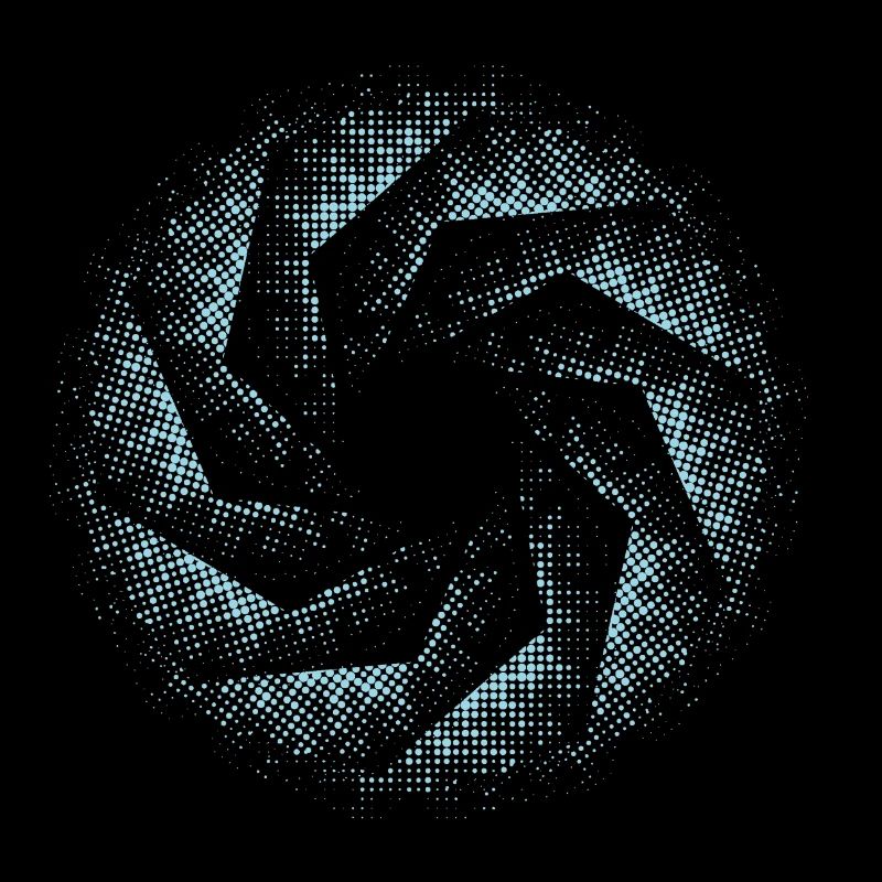 Engrenage à roue gyroscopique polygonale de forme pointillée