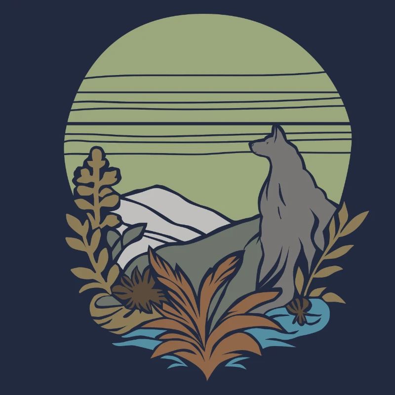 vintage wolf