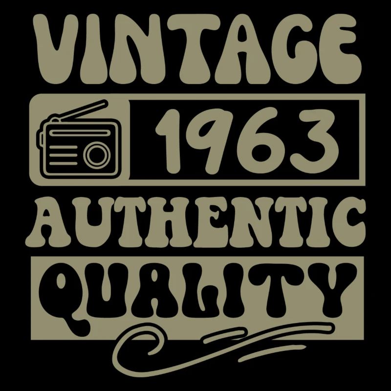 Authentic 1963 Millésime 1963 - Vintage 1963 Rétro