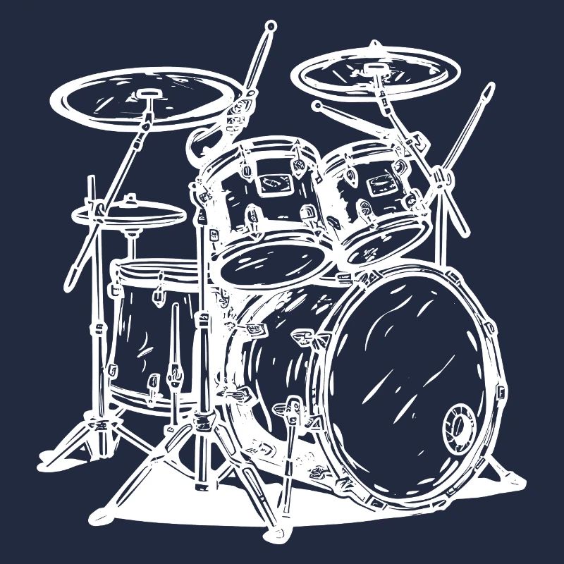 Drumkit Line Art