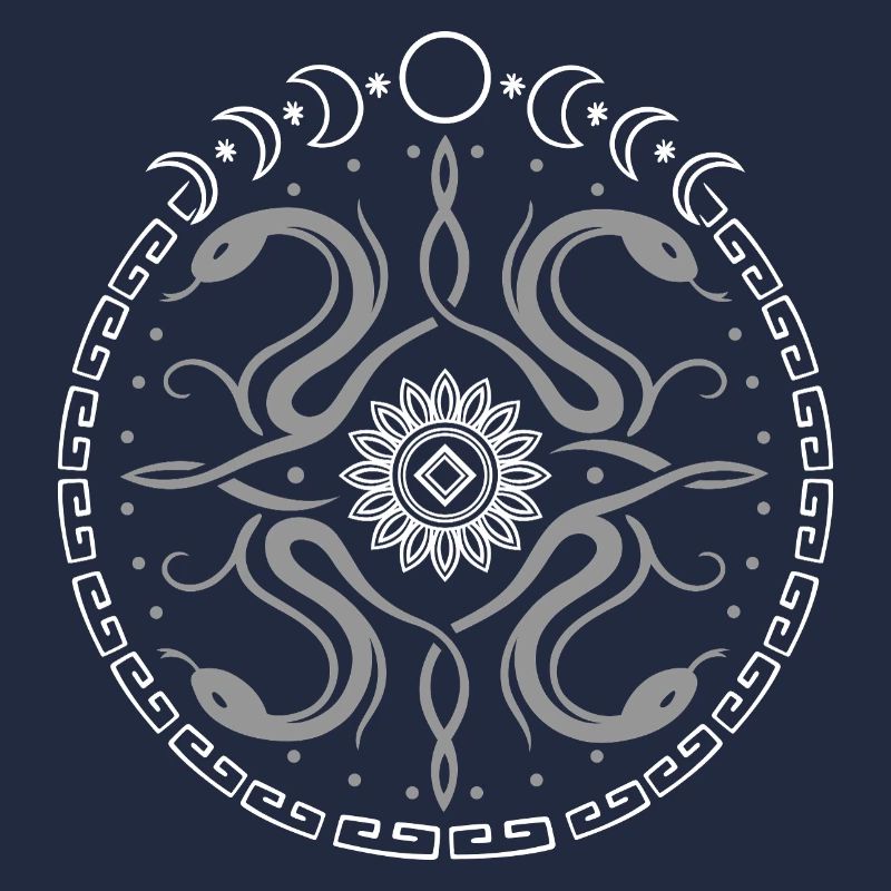 Roue serpentine avec phases de lune