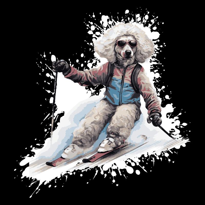 Poodle Dog Ski Skiing