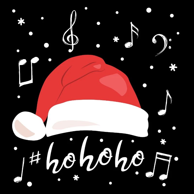 Ho ho ho Weihnachtsmütze Weihnachtsmann Musik Note
