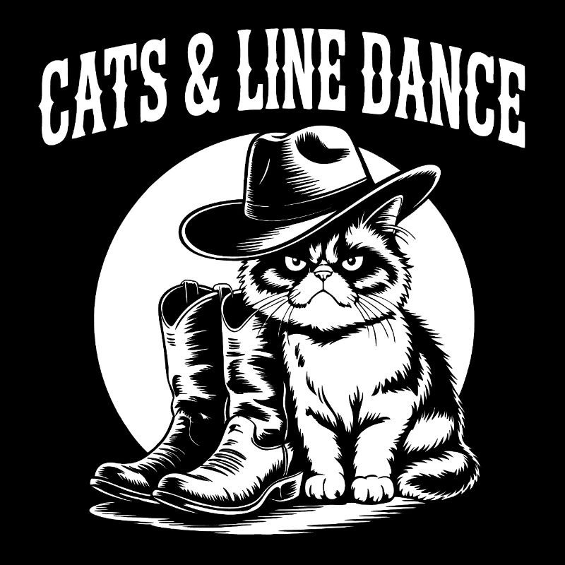 Cowboy de la danse en ligne des chats