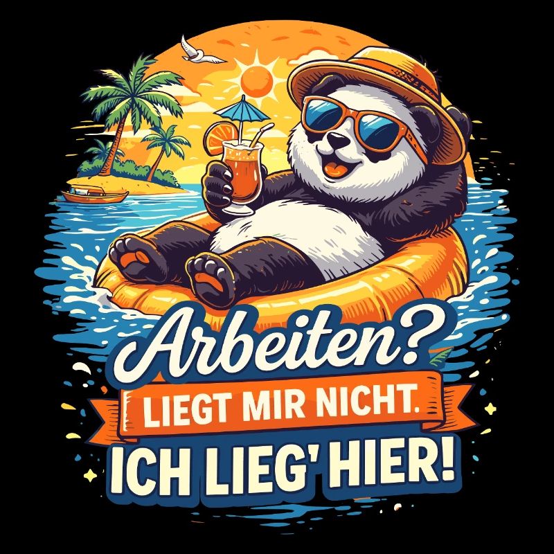 Vacances à la plage panda : travail ? Pas pour moi