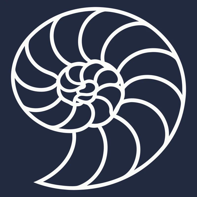 White Nautilus Spiral
