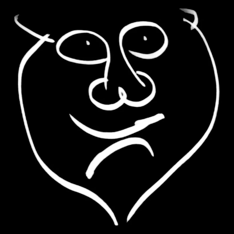 Heart Face Line Drawing