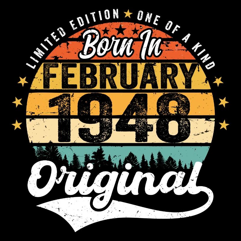 Né en février 1948 - cadeau d'anniversaire