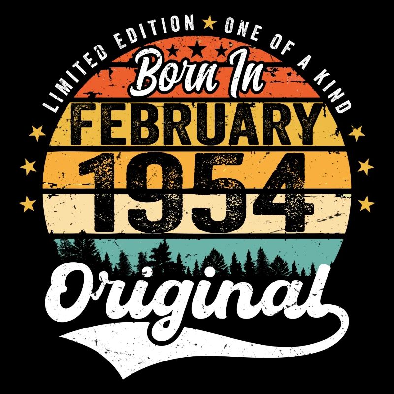Né en février 1954 - cadeau d'anniversaire