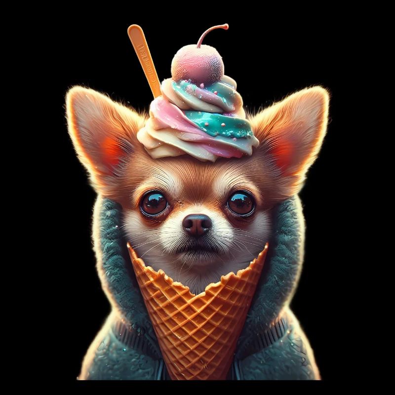 Chihuahuat Mignon im Eiskegel