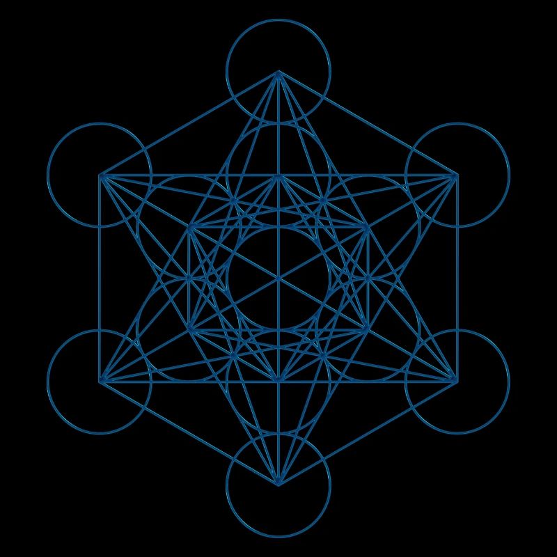 Le cube de Metatron - bleu
