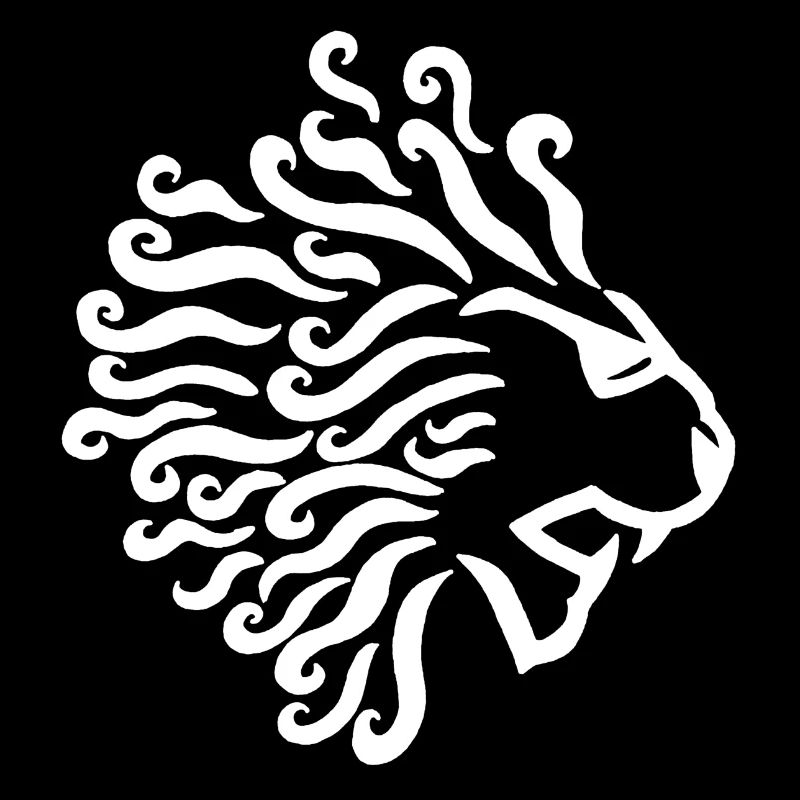 Lion blanc et lunettes de soleil