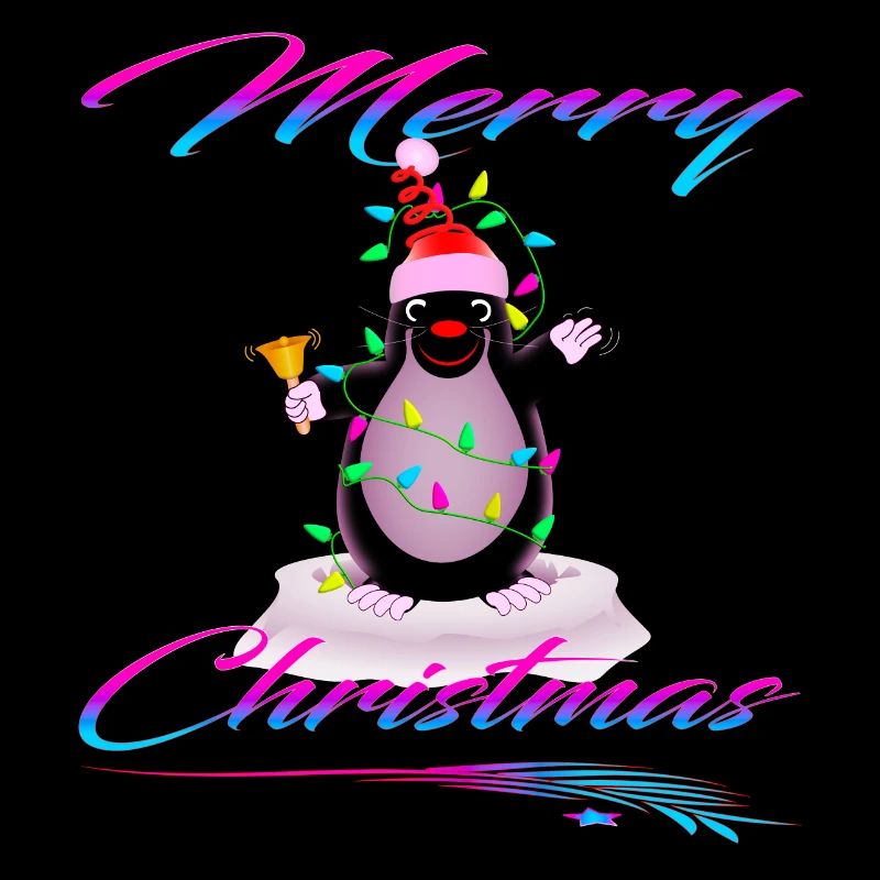 Taupe comme le Père Noël appelle Joyeux Noël