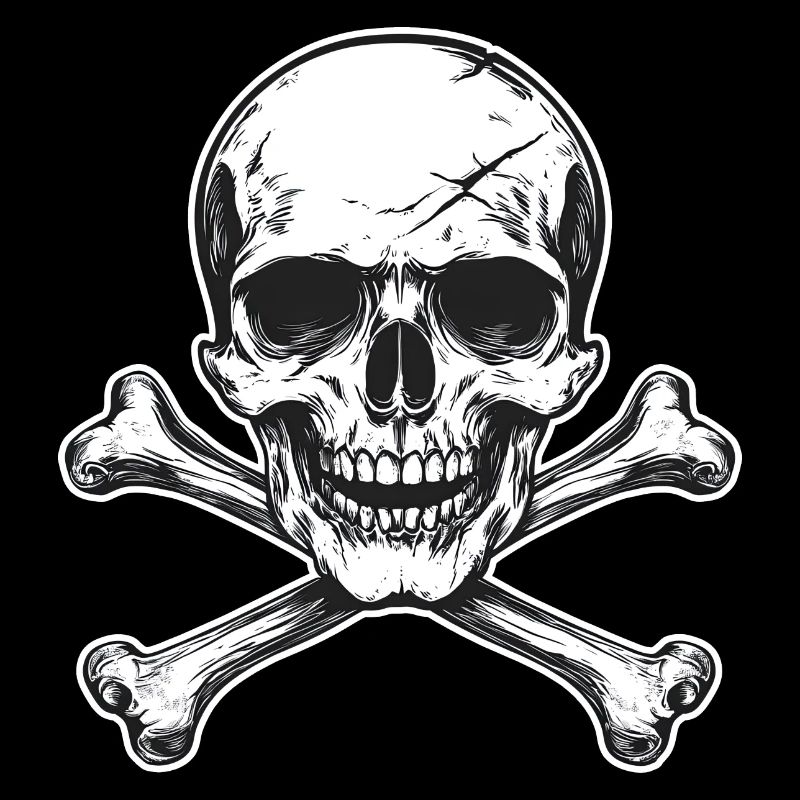 Skull and bone cross