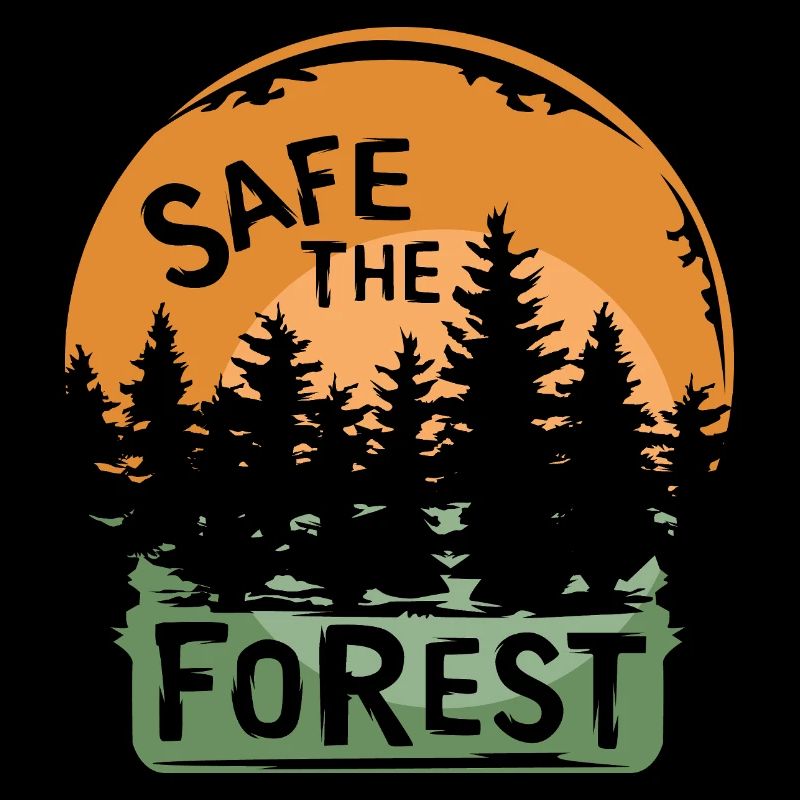 en sécurité dans la forêt - Amis de la forêt et coucher de soleil