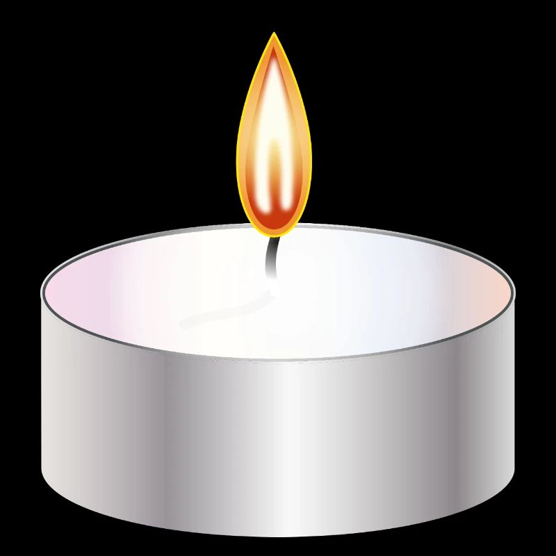 bougie chauffe-plat allumée symbole simple