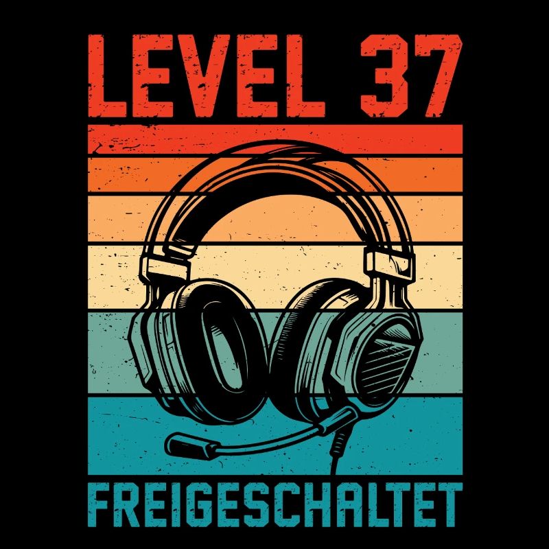 37. Geburtstag Männer Gamer Level 37 Unlocked