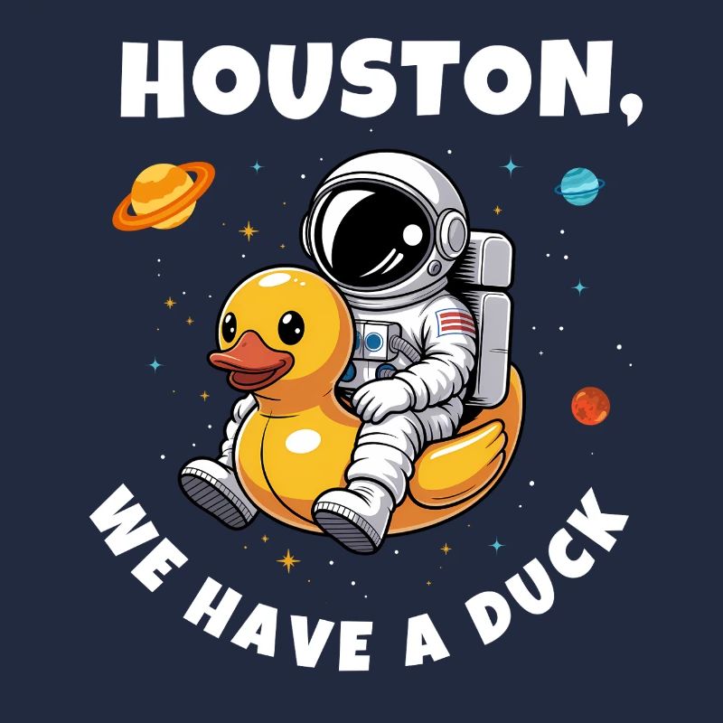 Canard astronaute dans l’espace
