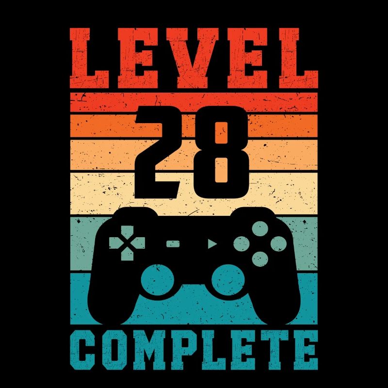 28th Birthday Level 28 Complete 28 Years Gamer