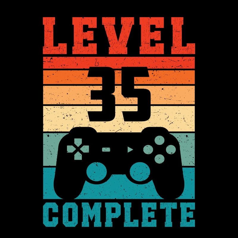 35th Birthday Level 35 Complete 35 Years Gamer