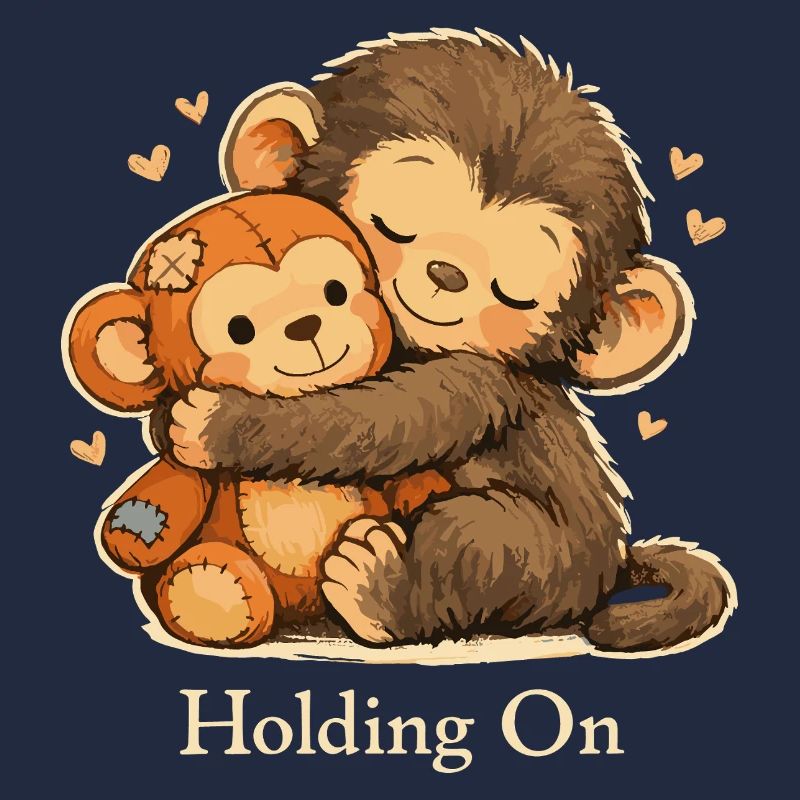 Ängstlicher Affe Emotional Support