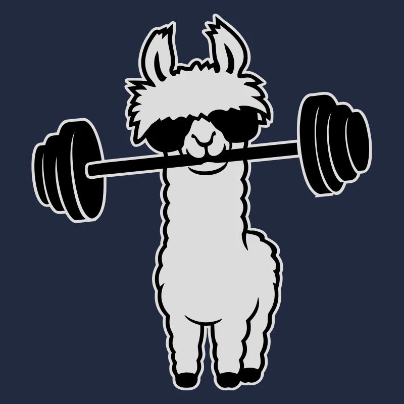Cool Lama Gewichtheber Langhantel Sonnenbrille Gym