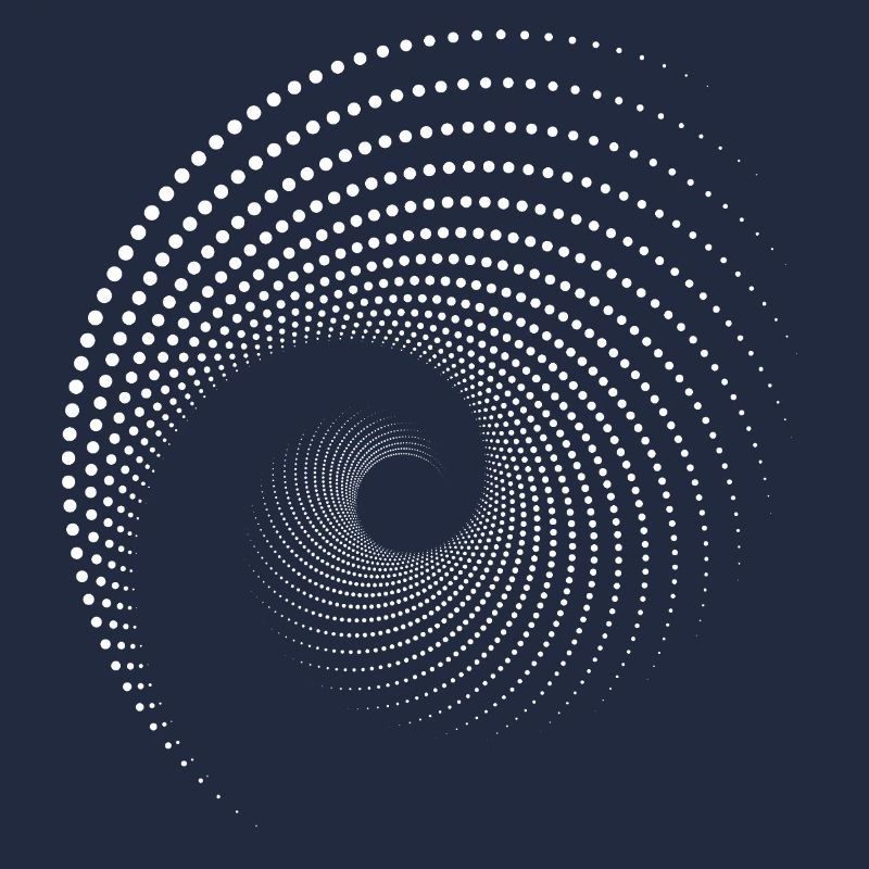 Impression à Spirale à Points Galaxies