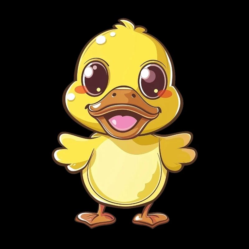 Sweet yellow duckling brings joy