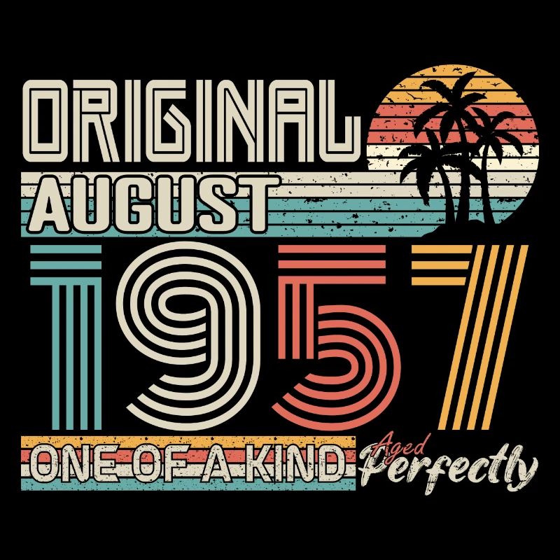 August 1957 anniversaire August 1957 cadeau