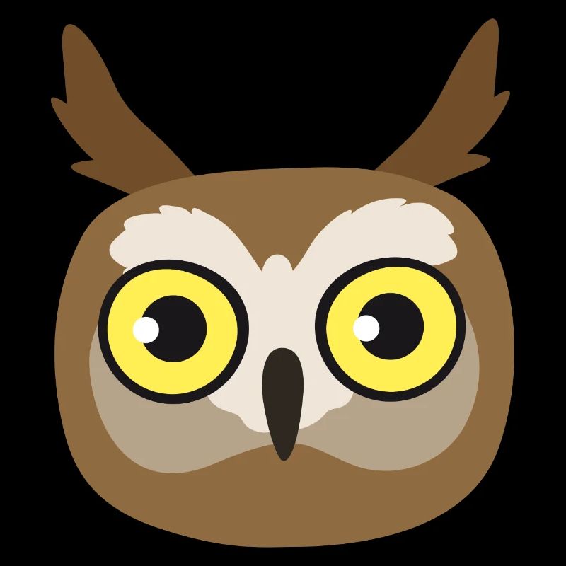 Eulen-Kopf – niedliche Tier Illustration