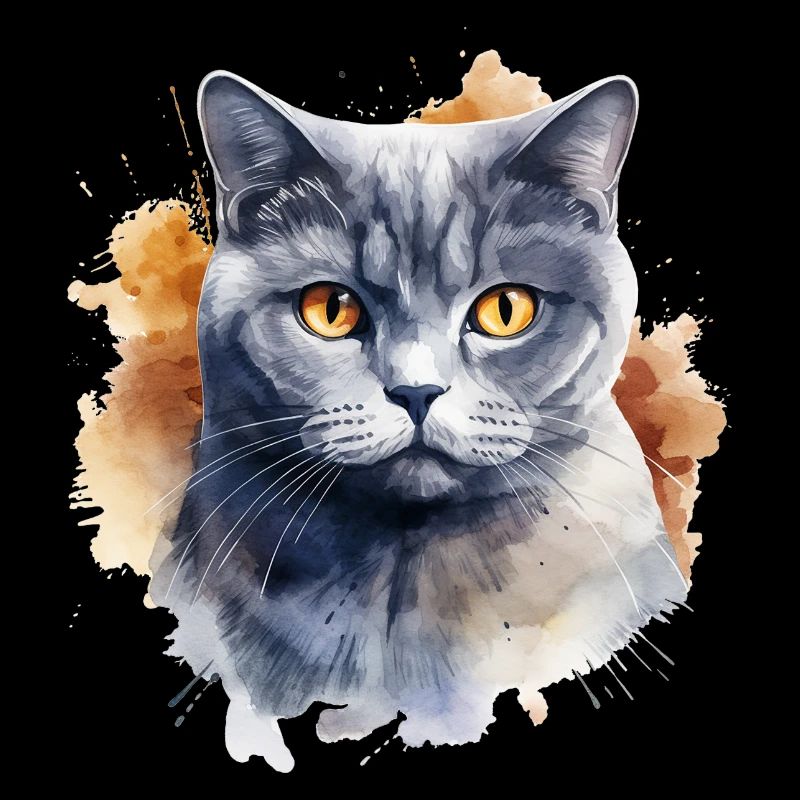 Tête de chat British Shorthair