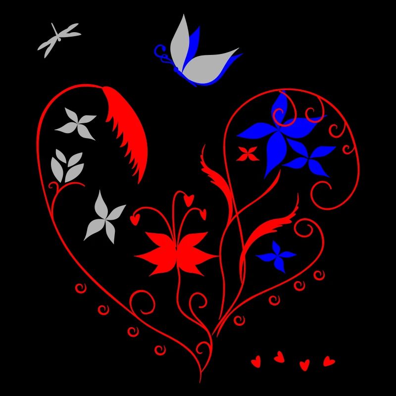 Heart with ornaments