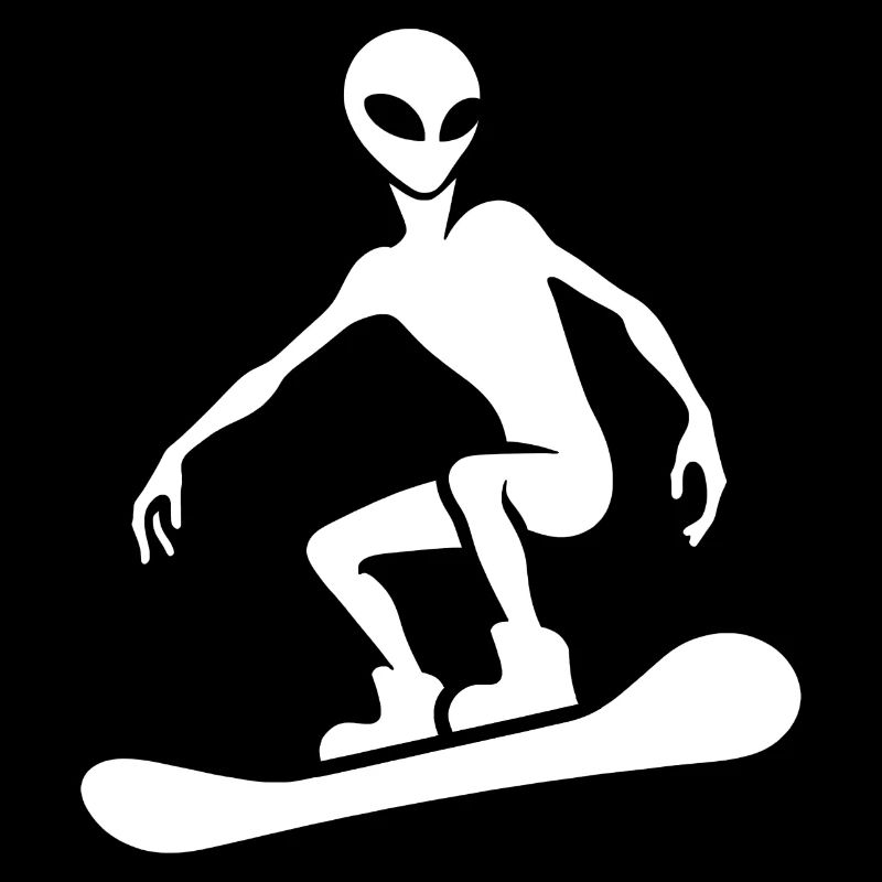 Design minimaliste : Alien Snowboarder