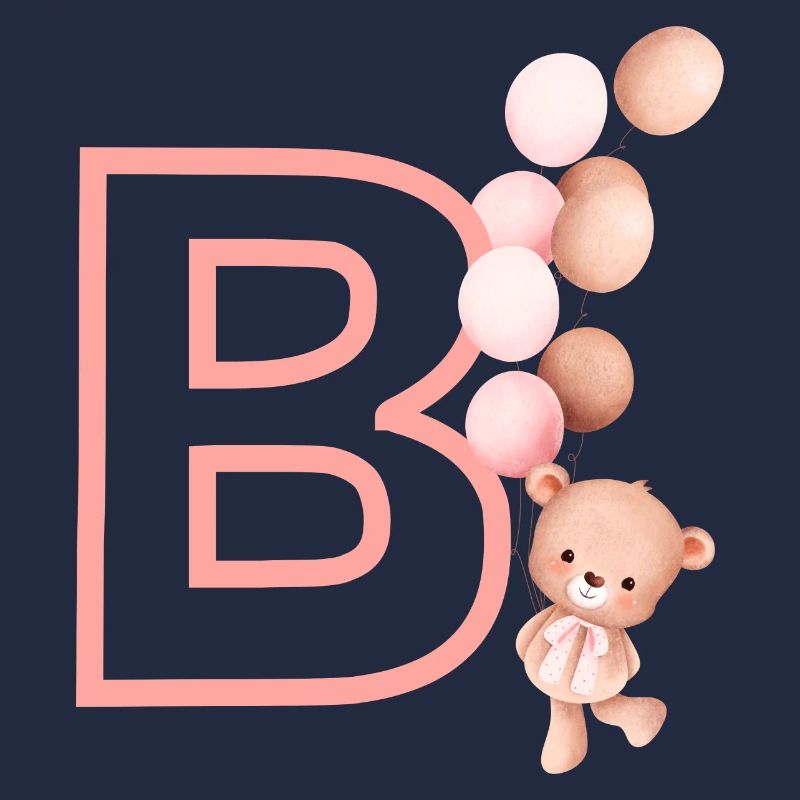 Buchstabe b rosa Bär