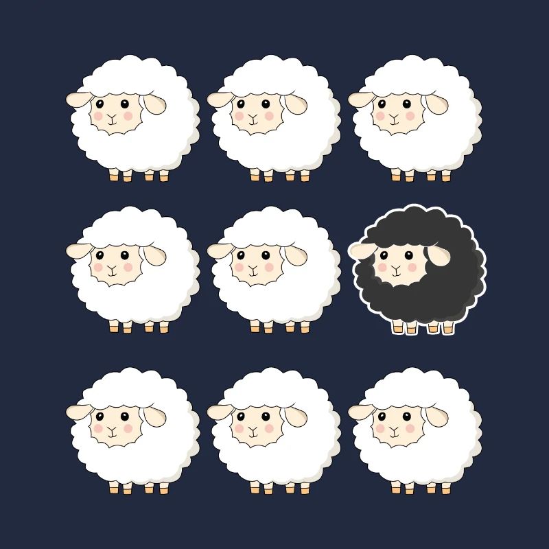 Black Sheep in a Herd Funny