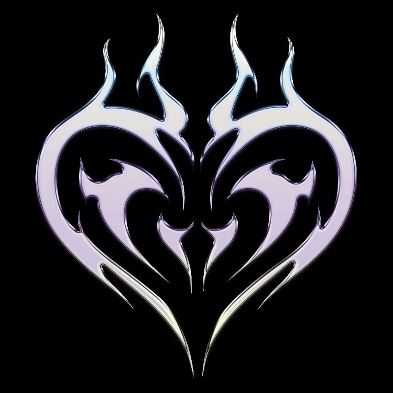 Tatouage de cœur tribal pour Emo et Goth