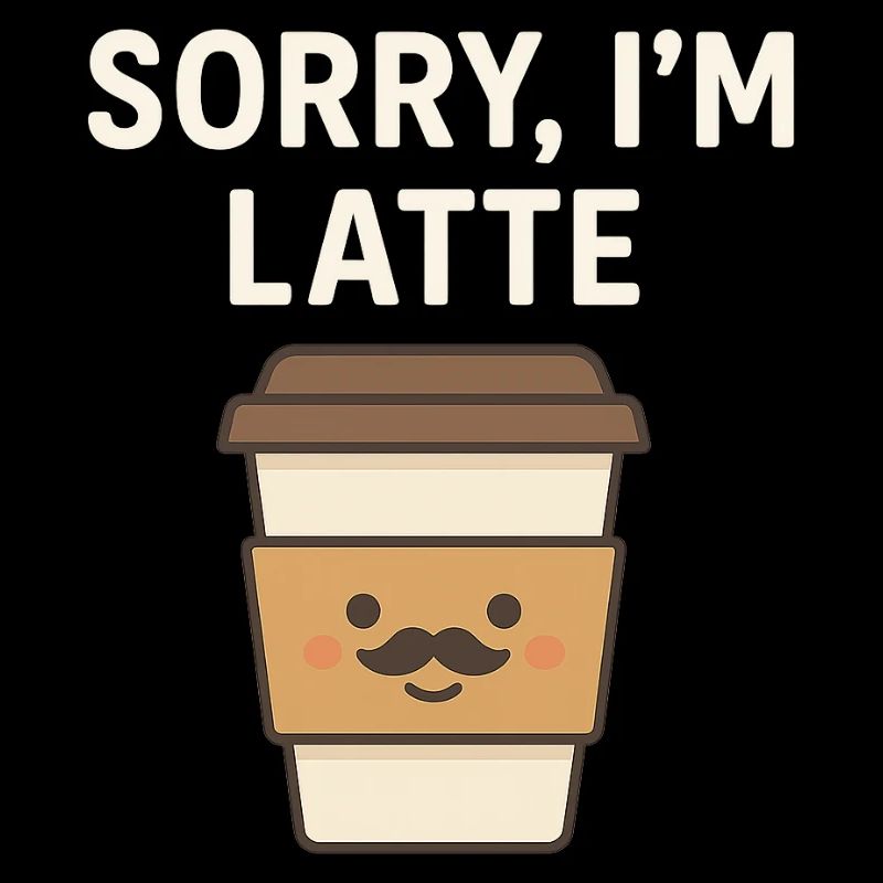 Sorry, I’m Latte – Lustiges Kaffee Design