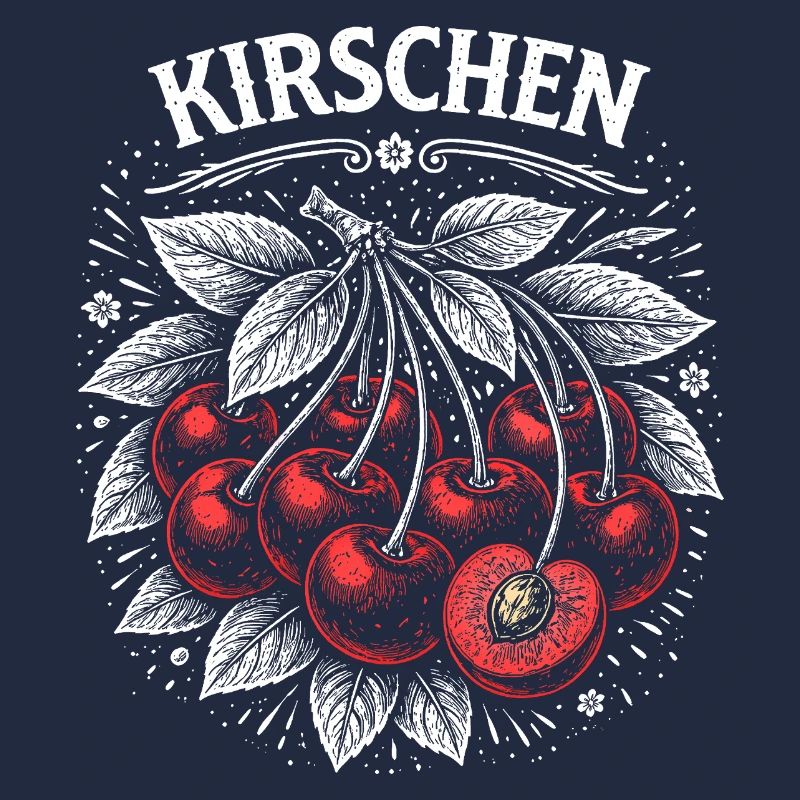 Cherries Botanical Vintage Print