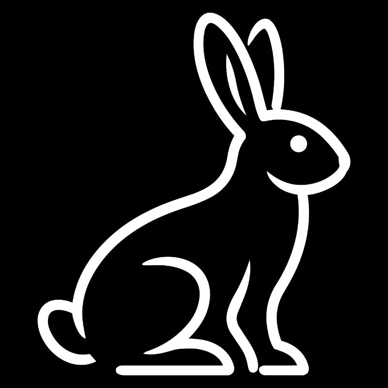 Hase Silhouette – minimalistisches Tier Design