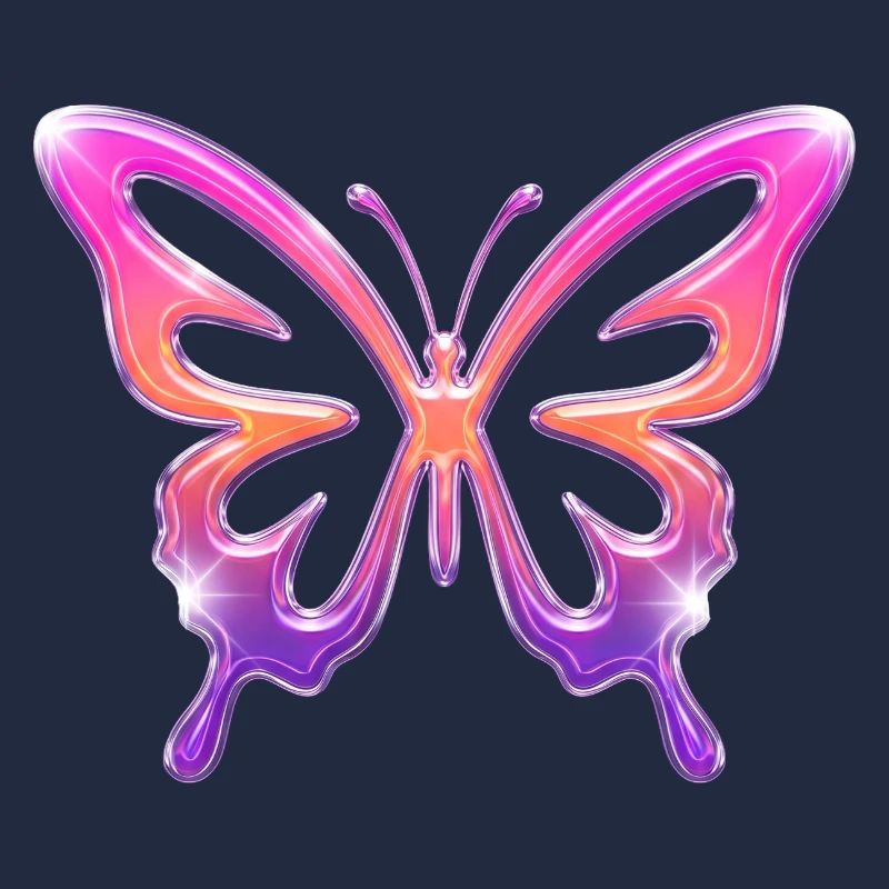 Neon-Schmetterling Gradient
