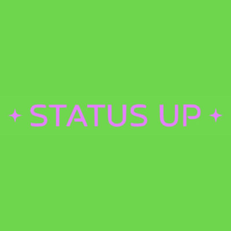 Status Up Level Up Gaming Text Vector