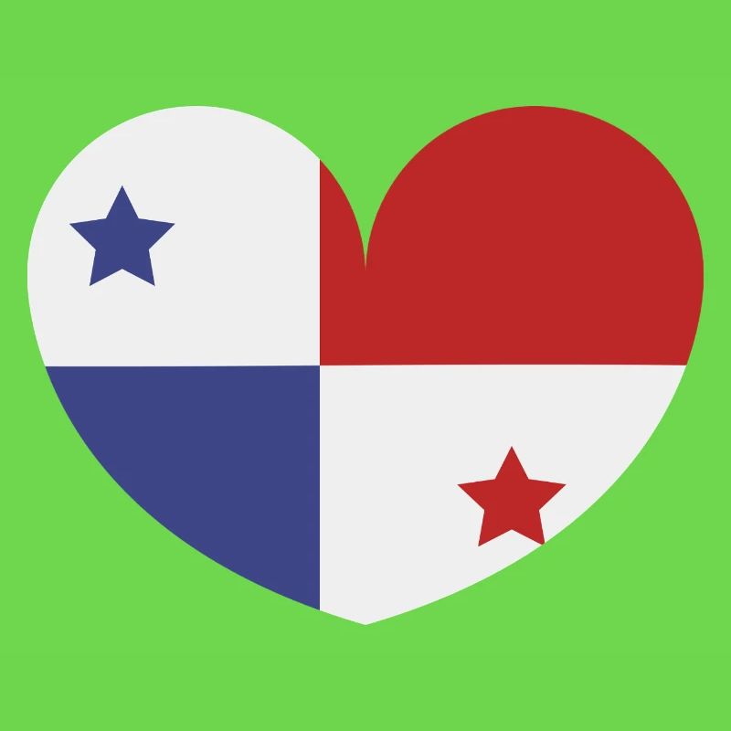 Drapeau du cœur du Panama